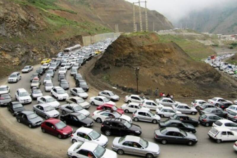 ترافیک در جاده چالوس و آزادراه تهران-شمال