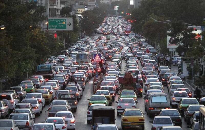 ترافیک سنگین در بزرگراه‌های تهران