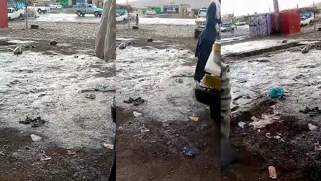 ویدیو / بارش تگرگ در راسک سیستان و بلوچستان