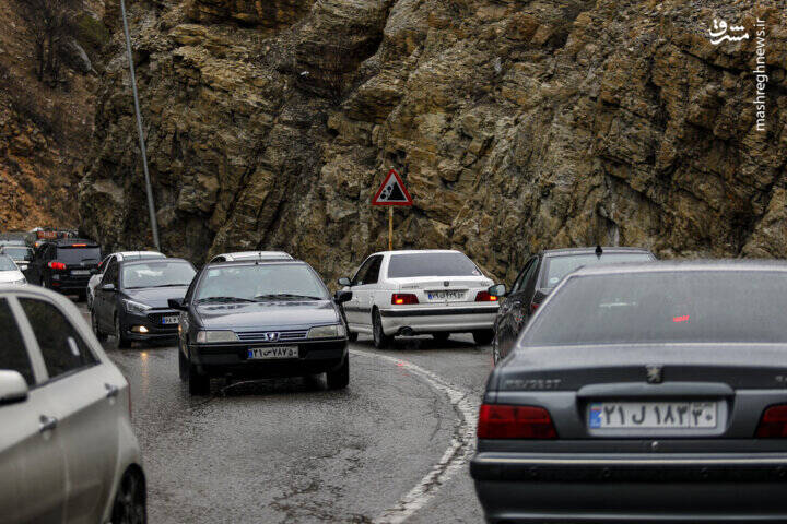 ترافیک سنگین در جاده چالوس و آزادراه های البرز