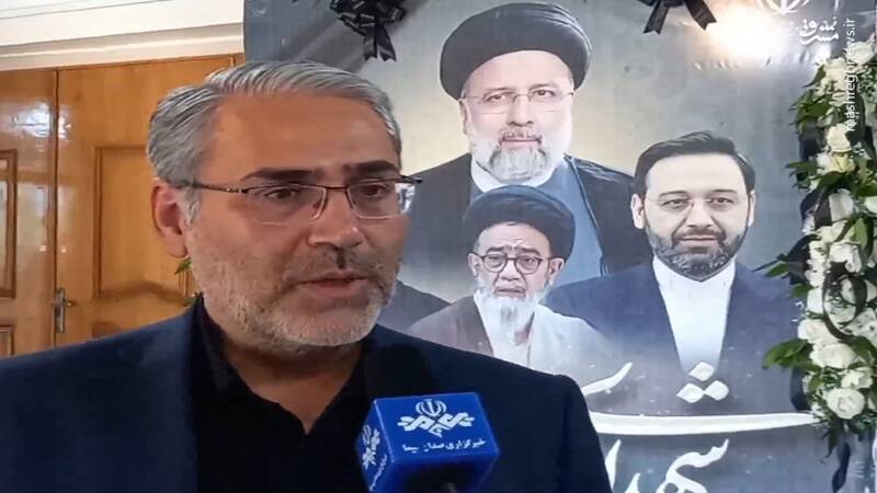 زمان تشییع پیکر استاندار شهید آذربایجان شرقی در مراغه