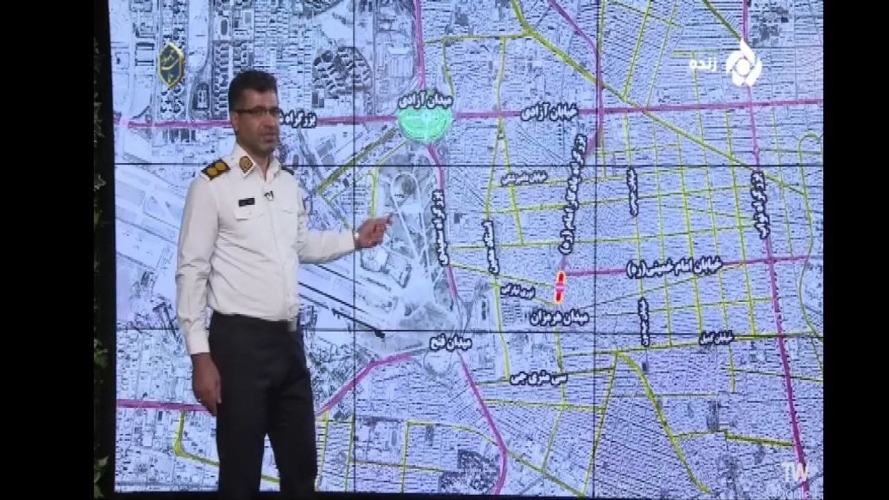 انسداد بخش جنوبی بزرگراه یادگار امام (ره) در محدوده میدان جی