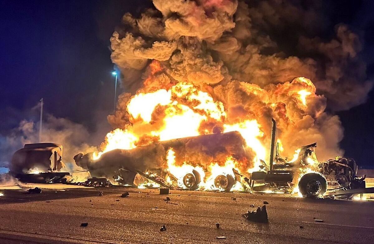 انفجار تانکر سوخت در جاده میمه ـ تهران