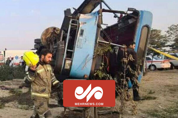 جزئیات حادثه واژگونی اتوبوس در جاده ساوه -تهران – خبرگزاری مهر | اخبار ایران و جهان