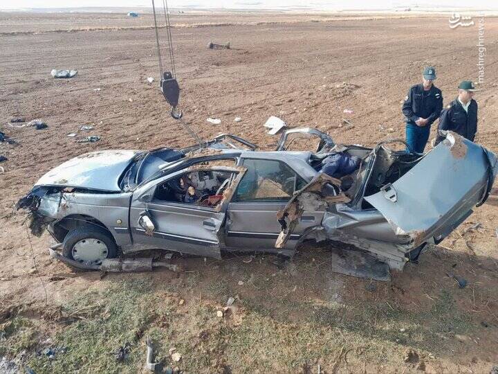 تصادف مرگبار دو خودرو در محور ابهر تصادف مرگبار دو خودرو در محور ابهر
