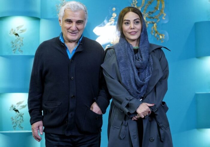 استایل اروپایی مهدی هاشمی و همسر جوانش در یک مراسم+ عکس