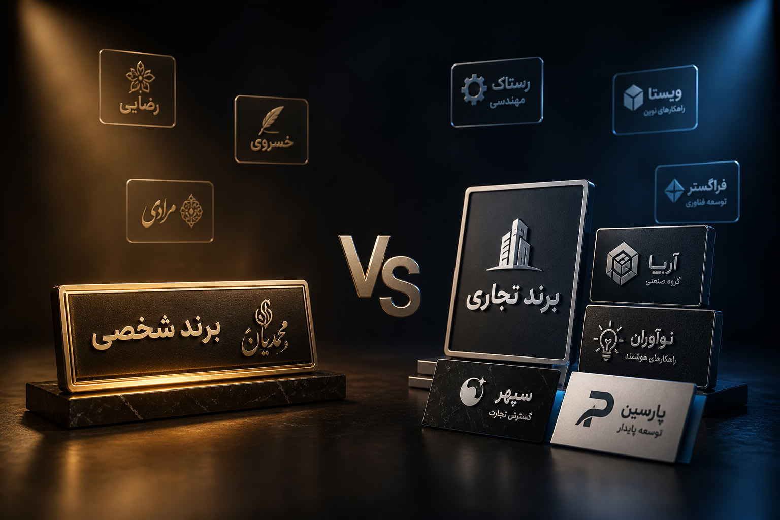 تفاوت برند شخصی و تجاری؛ کدام یک برای رشد کسبوکار شما مناسبتر است؟ برند شخصی و برند تجاری دقیقاً چه تفاوتی با هم دارند
